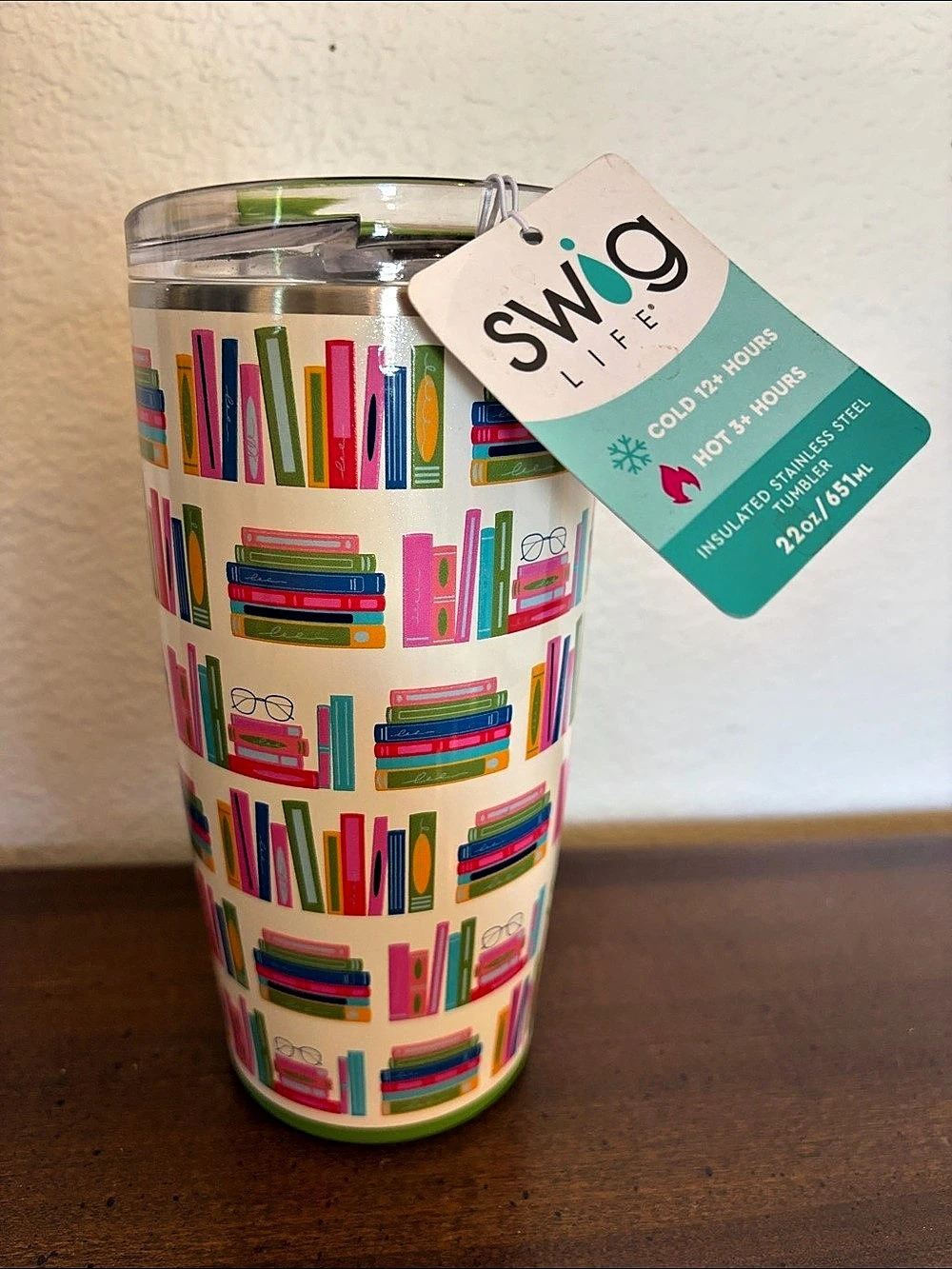 Swig Life Book Club 22oz Insulated Stainless Steel Tumbler NWT